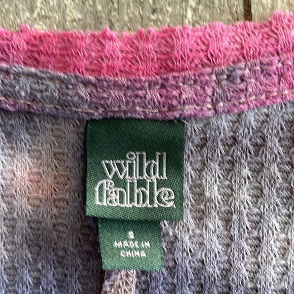 Wild Fable Size Small Waffle Knit Tie Dye Bohemian Style Top - Picture 5 of 8